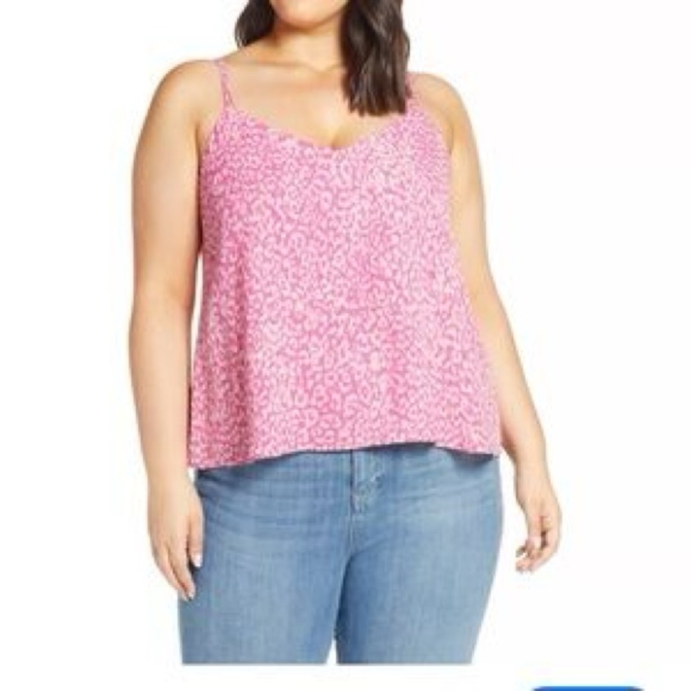 Leith-Pink Animal Print Camisole Size XL